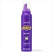 Aussie Miracle Curls Styling Mousse with Coconut & Jojoba Oil, for Curly Hair, Unisex 6.0 fl oz