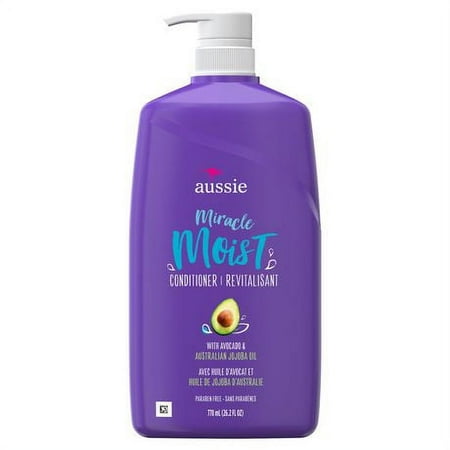 Aussie Miracle Moist Conditioner with Avocado, Paraben Free, 26.2 Fl Oz (Pack of 12)