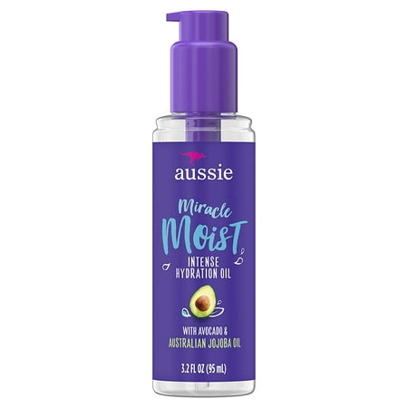 Aussie Miracle Moist Intense Hydration Oil With Avocado And Australian Jojoba Oil, 3.2 Oz..