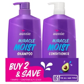 Aussie Miracle Moist Shampoo and Conditioner Set, 26.2 fl oz