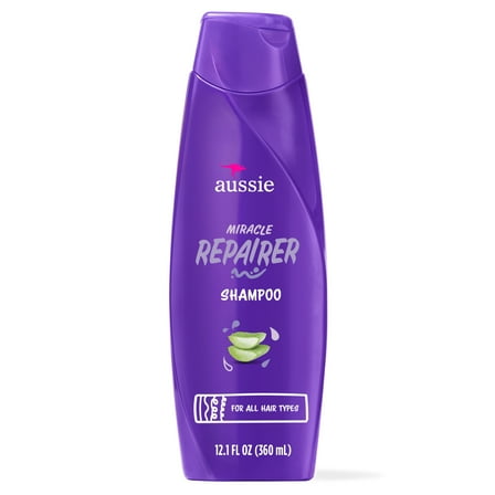 Aussie Miracle Repairer Shampoo with Aloe for All Hair Types, 12.1 fl oz