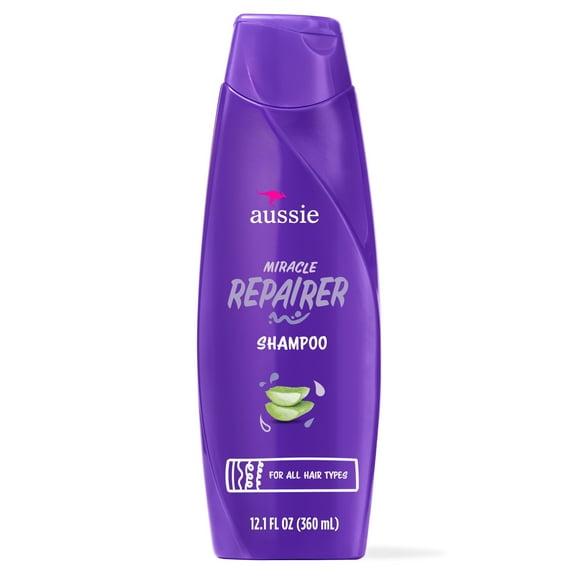 Aussie Miracle Repairer Shampoo with Aloe for All Hair Types, 12.1 fl oz