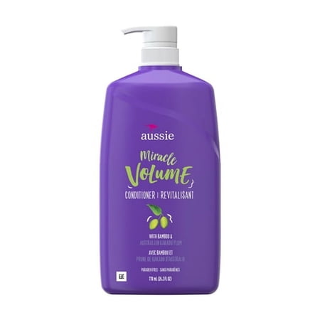 Aussie Miracle Volume Revitalisant Hair Conditioner with Pump, 26.2 Oz, 2 Pack
