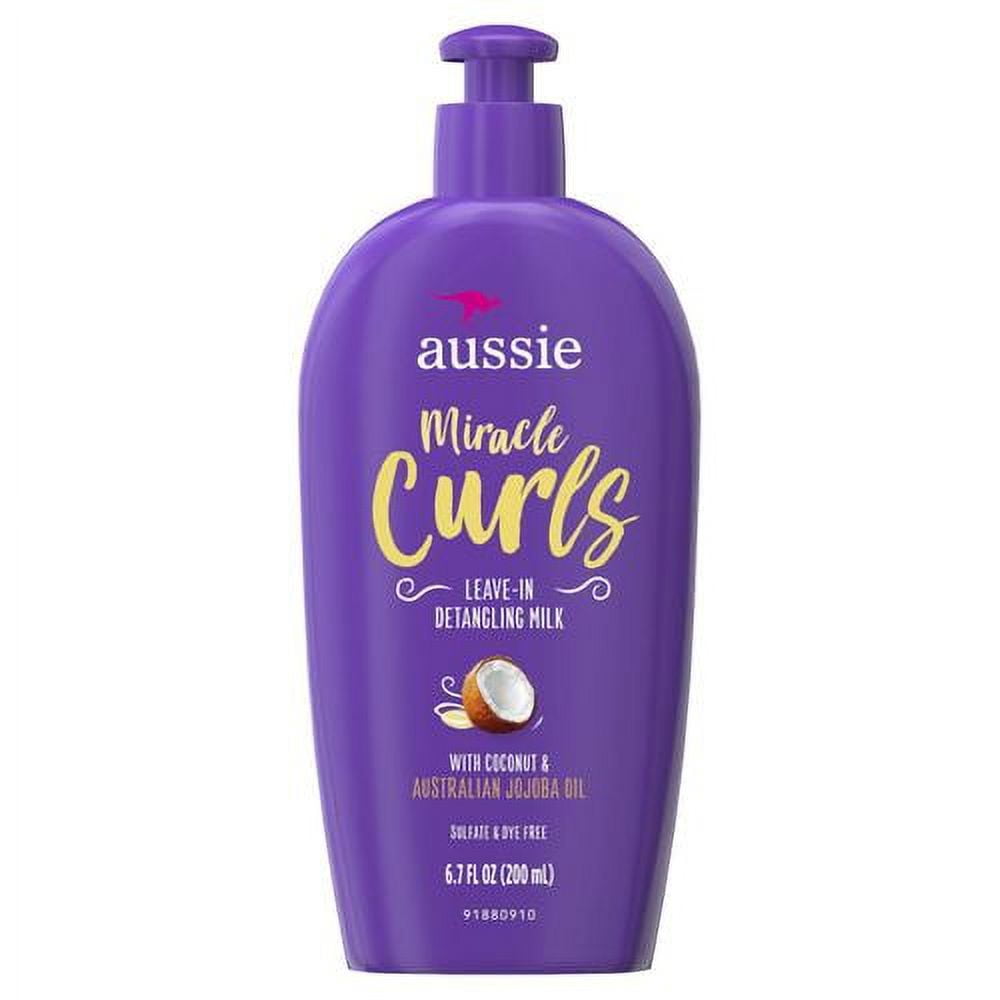 Aussie Mircale Curls Leave In Detangling Milk Treatment, 6.7 Oz, 6 Pack