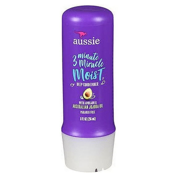 Aussie Moist 3 Minute Miracle Deep Condition & Paraben Free 8 oz, 3-Pack