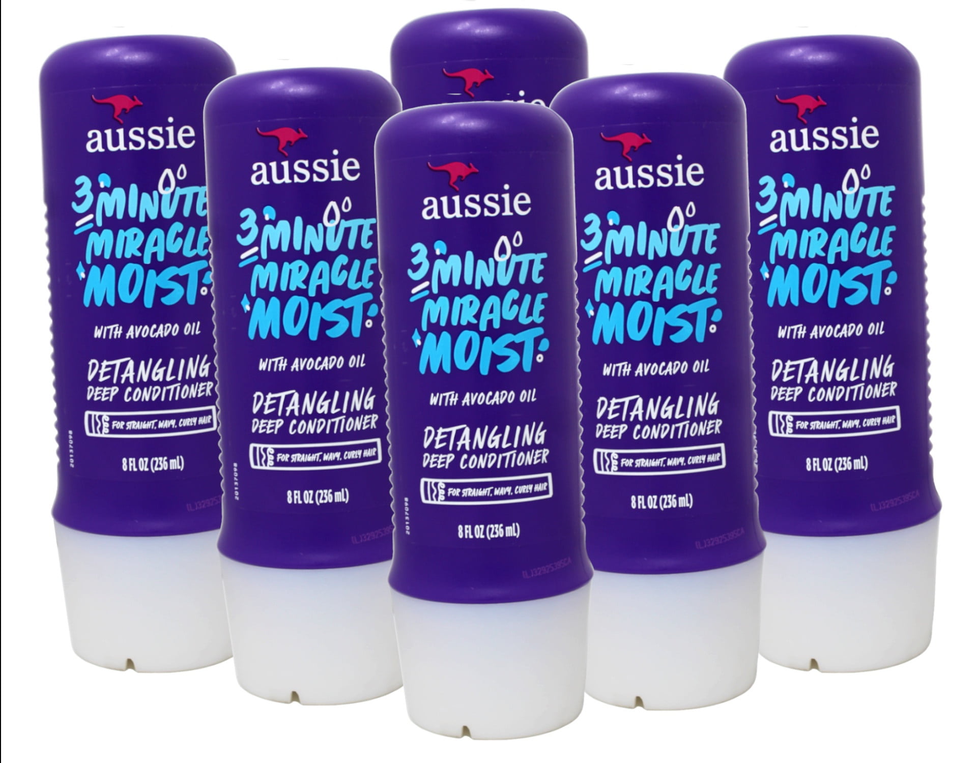 Aussie Moist 3 Minute Miracle Deep Conditioner 8 oz Pack of 6 with