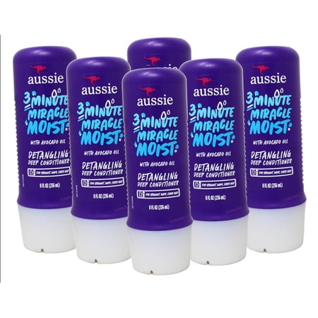 Aussie Moist 3 Minute Miracle Deep Conditioner 8 oz (Pack of 6)