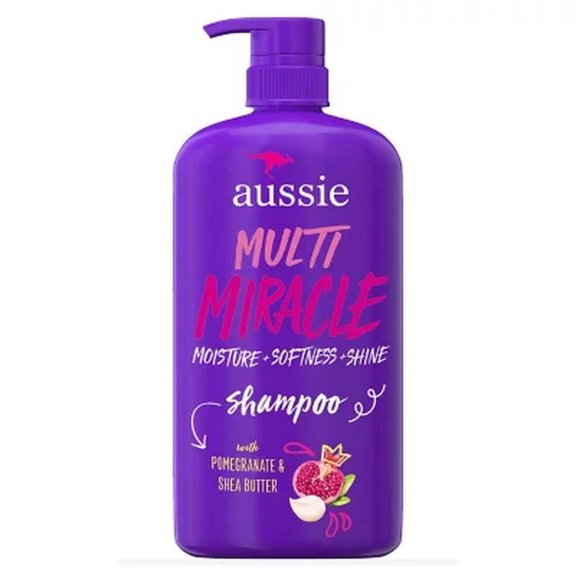 Aussie Multi Miracle Shampoo Moisture + Softness + Shine, Great for Curls, 33.8 Fl. Oz.