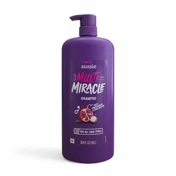 Aussie Multi Miracle Shampoo, Pomegranate & Shea Butter, 39.9 fl oz