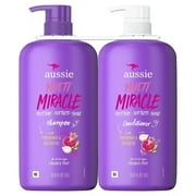 Aussie Multi Miracle Shampoo and Conditioner Pom and Shea Butter 33 Fl Oz (2 Pack)