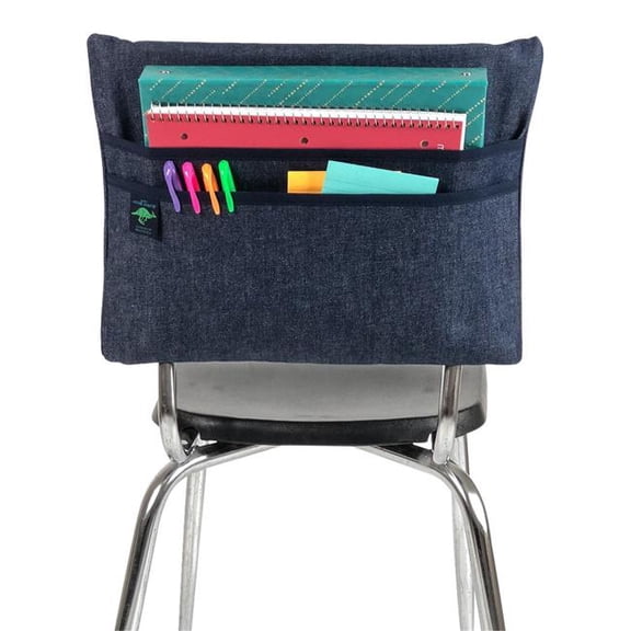 Aussie Pouch 2007073 19 in. Chair Double Pockets, Navy Trim - Extra Large