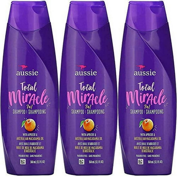 Aussie Shampoo 7-N-1 Total Miracle 12.1 Ounce (358ml) (3 Pack)
