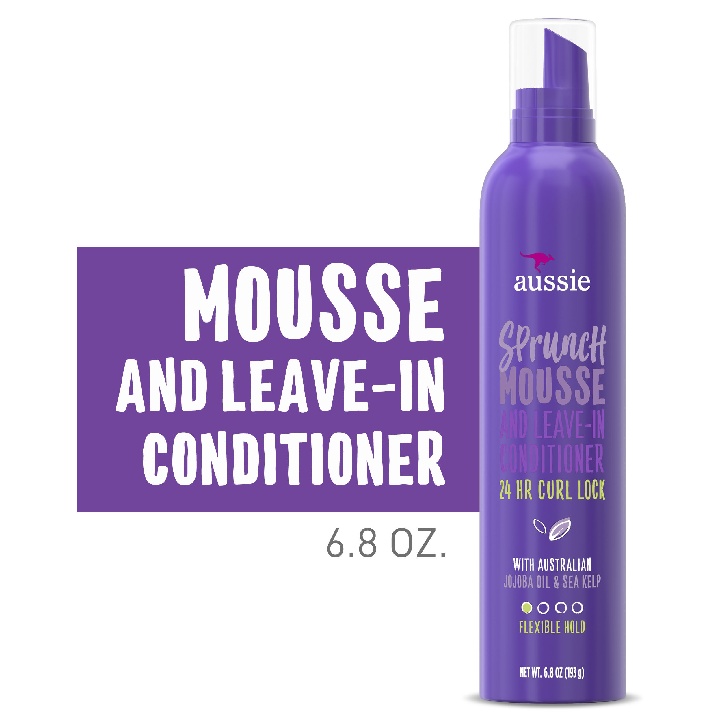 Aussie Sprunch Mousse and Leave-In Conditioner, Flexible Hold, 6.8 oz - image 1 of 9