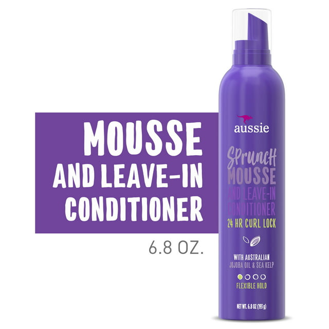 Aussie Sprunch Mousse and Leave-In Conditioner, Flexible Hold, 6.8 oz