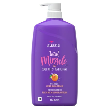 Aussie Total Miracle Conditioner, For Any Hair Type, Paraben Free, 26.2 fl oz