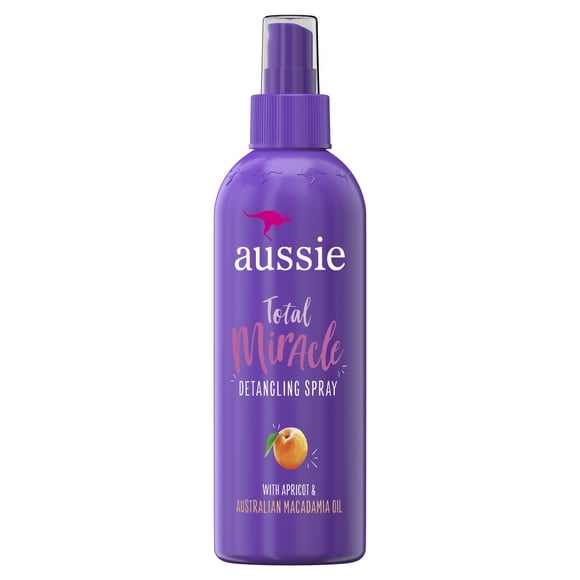 Aussie Total Miracle Detangling Spray, for All Hair Types, Paraben Free, 8 fl oz