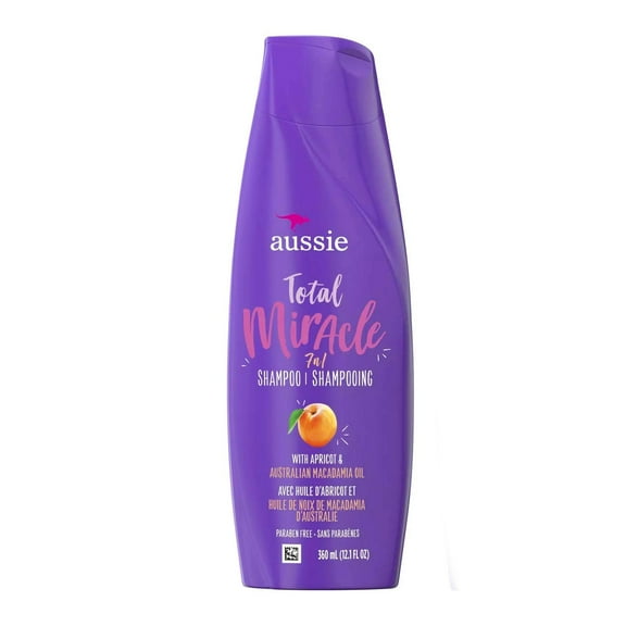 Aussie Total Miracle Hair Shampoo, 12.1 Oz., Pack of 3