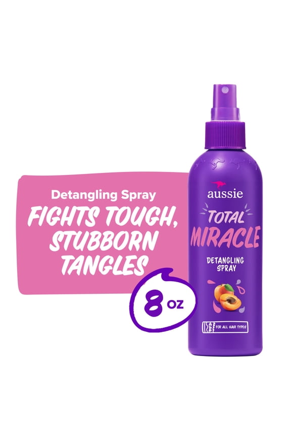 Total Miracle Hair Detangling Spray with Apricot Oil for All Hair Types, 8 fl oz