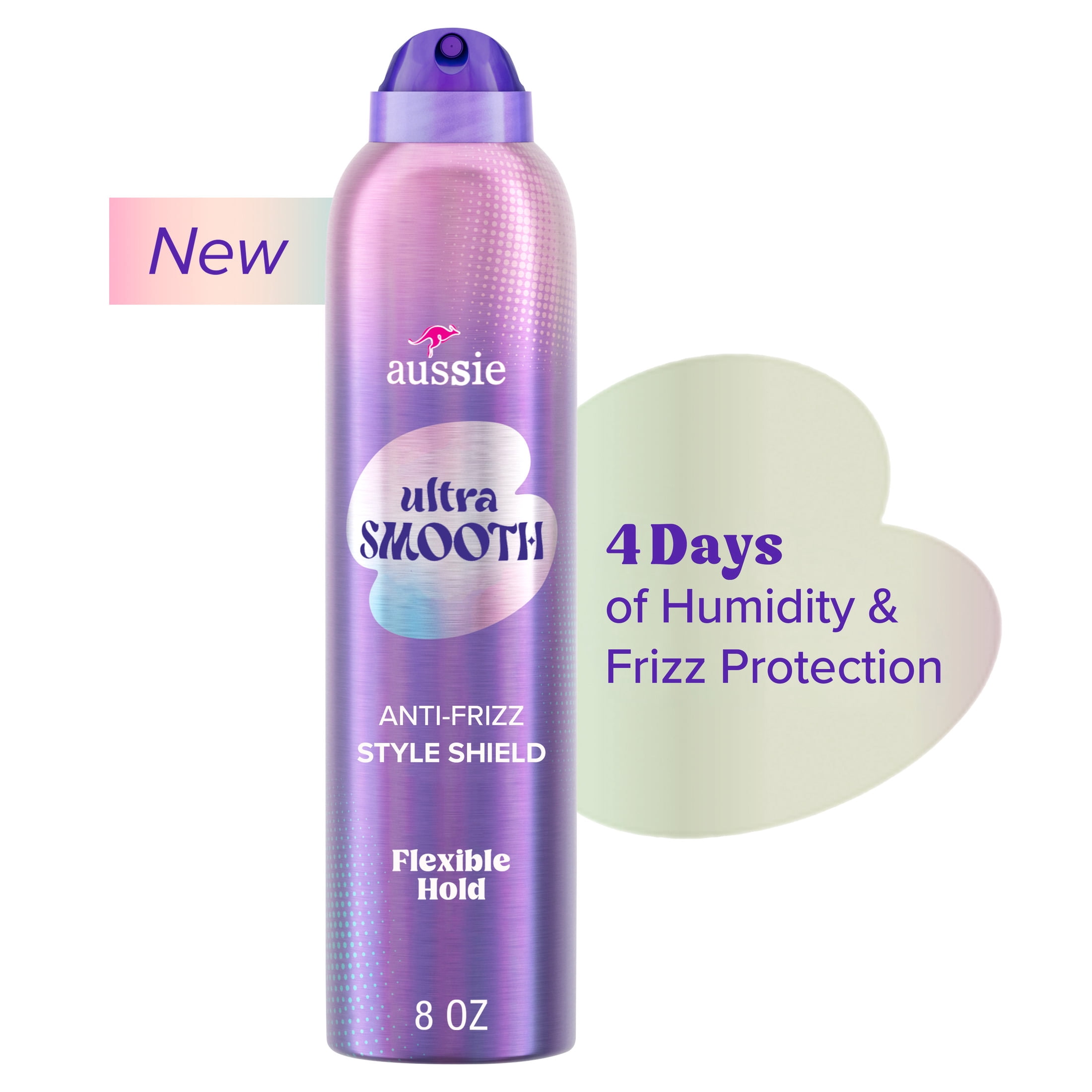 Aussie Ultra Smooth Style Shield, Anti-Frizz, Flexible Hold, Humidity ...