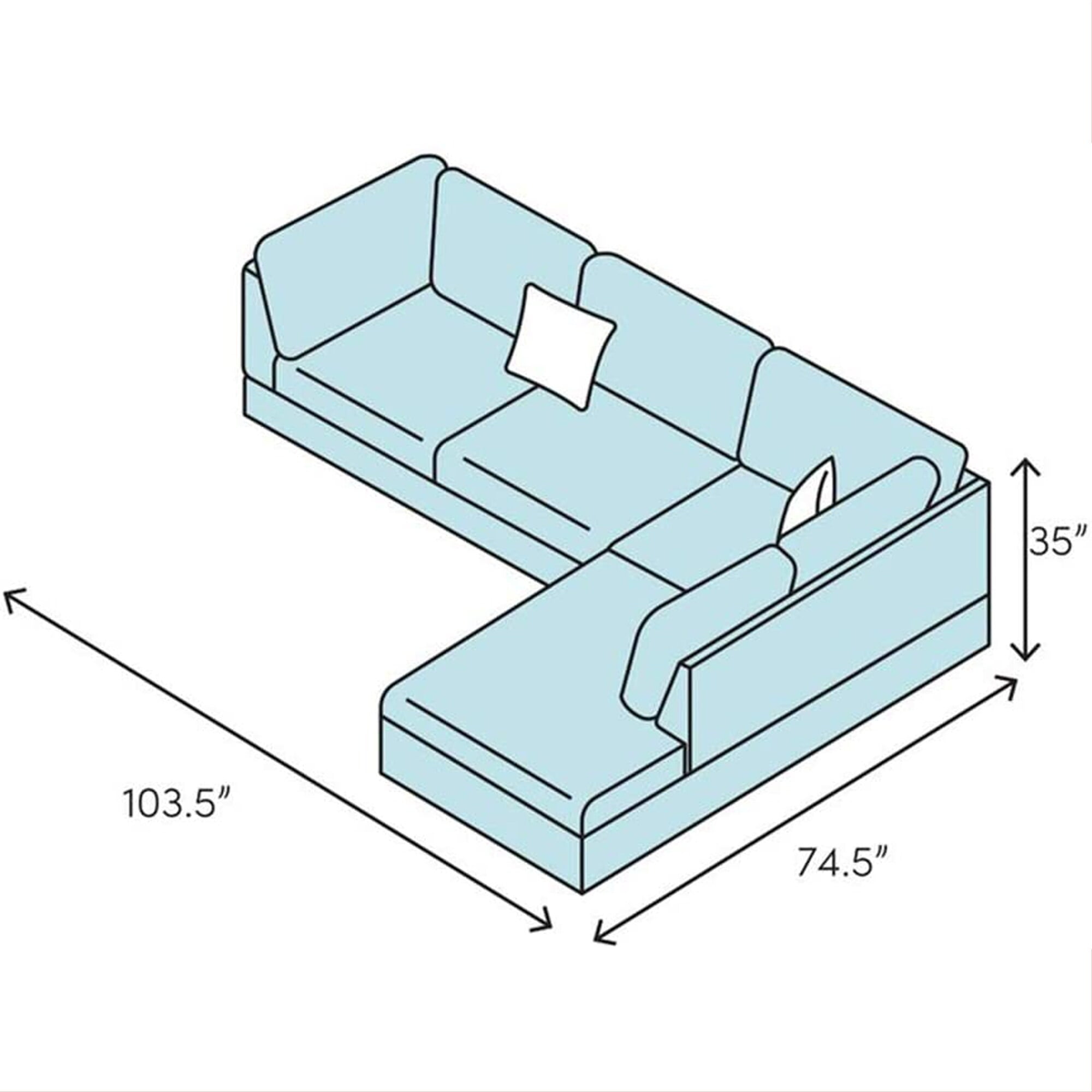 Austin Grey Faux Leather 3-Piece Sectional Sofa Set with Ottoman