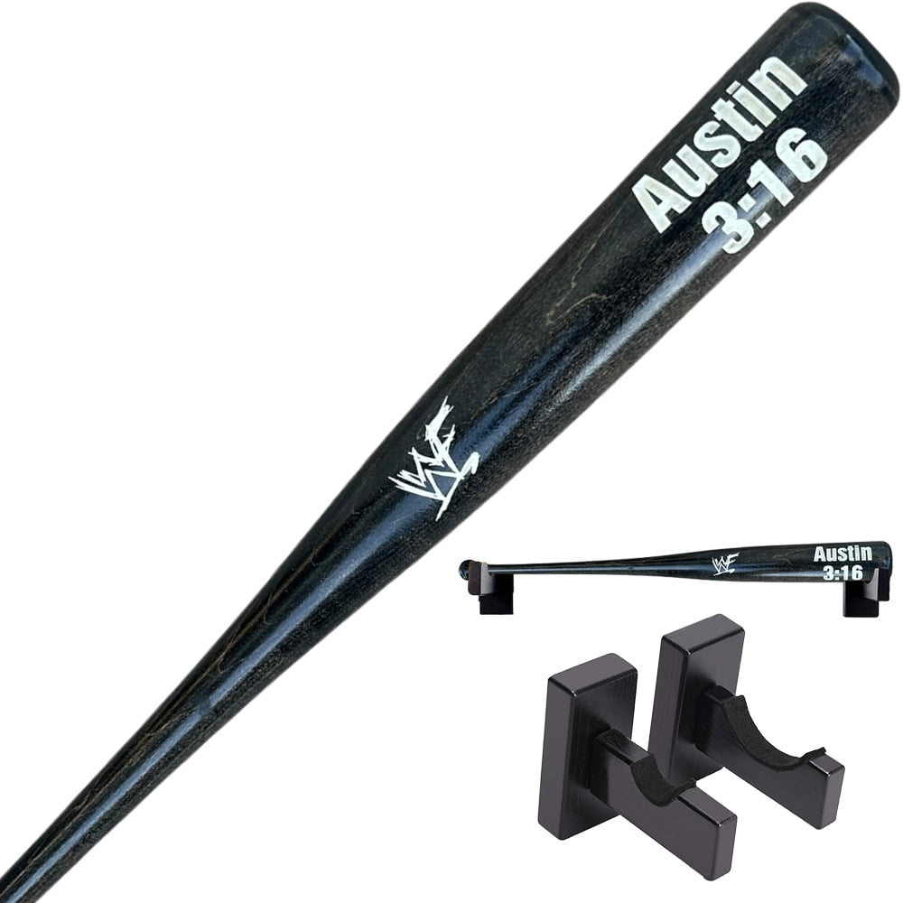 Austin 3:16 Engraved Baseball Bat with Wall Mount