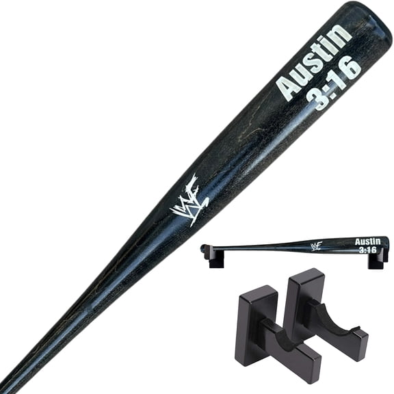Austin 3:16 Engraved Baseball Bat with Wall Mount