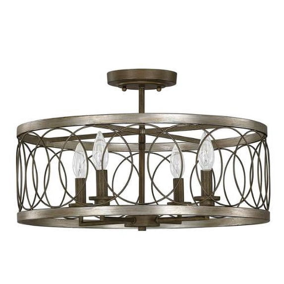 Austin Allen - Madeline - 4 Light Semi-Flush Mount In Transitional Style-12.75
