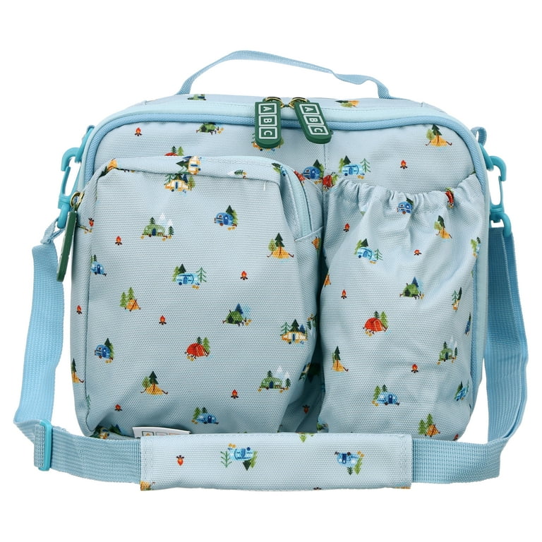 blue recycled fabric lunch bag blue recycled fabric lunch bag
