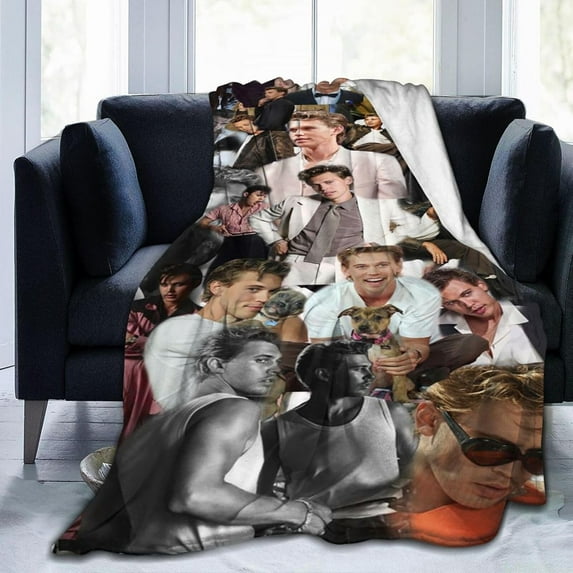 Austin Butler Blanket, 50x60, 3D Printed Plush Blanket, Lightweight & Super Soft, Warm & Comfy, Anti-Pilling Microfiber Flannel Fleece Blanket for Couch, Bed, Sofa