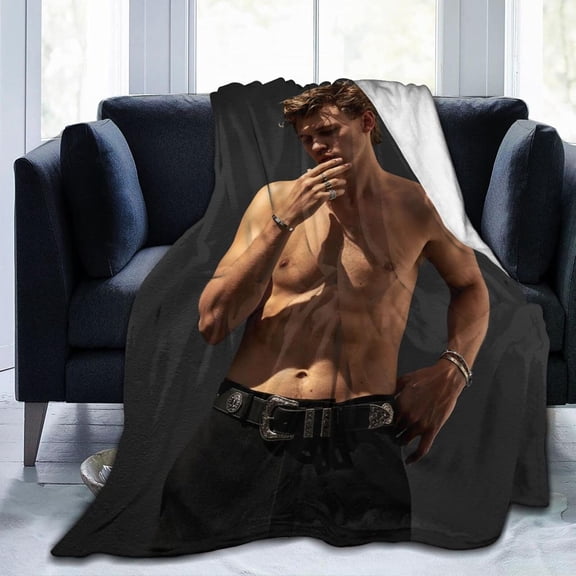 Austin Butler Blanket, 50x60, 3D Printed Plush Blanket, Lightweight & Super Soft, Warm & Comfy, Anti-Pilling Microfiber Flannel Fleece Blanket for Couch, Bed, Sofa
