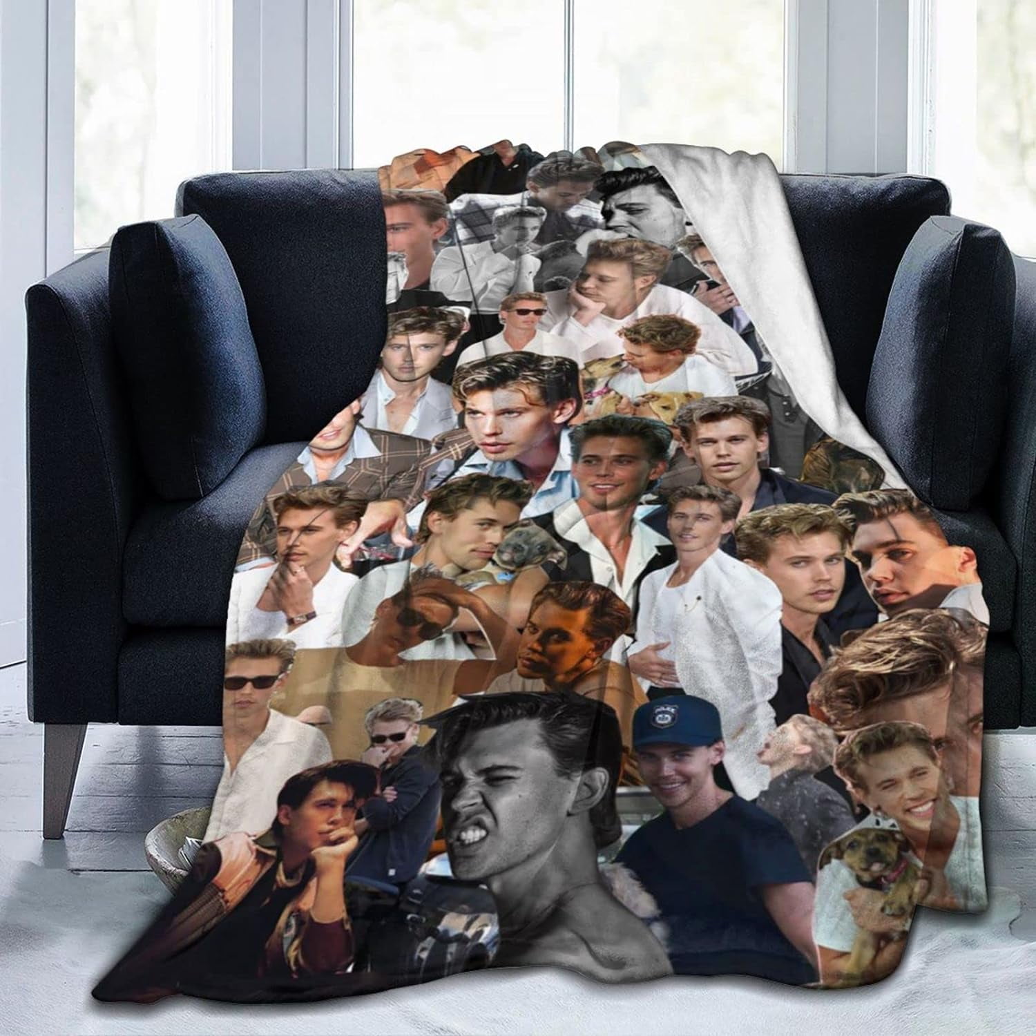 Austin Butler Blanket, 60"x50", 3D Printed Plush Blanket, Lightweight