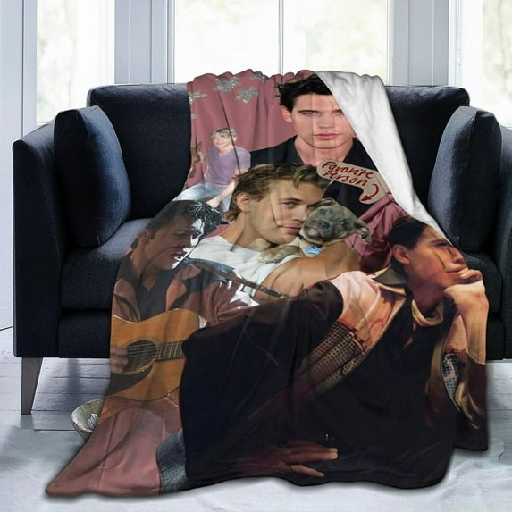 Austin Butler Blanket, 60x80, 3D Printed Plush Blanket, Lightweight & Super Soft, Warm & Comfy, Anti-Pilling Microfiber Flannel Fleece Blanket for Couch, Bed, Sofa