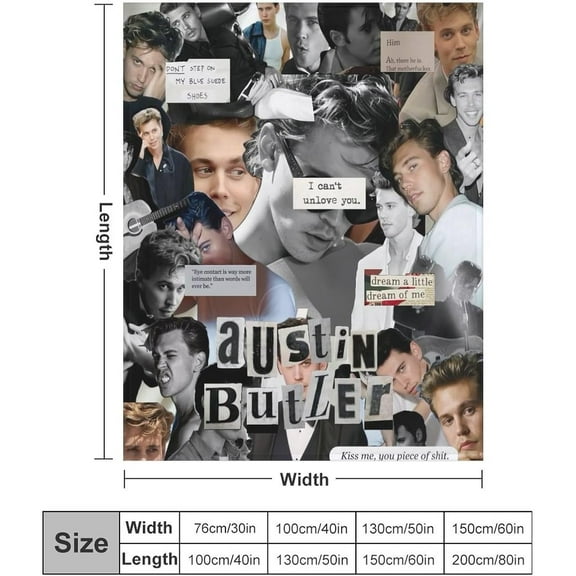 Austin Butler Blanket Cool #1 Super Soft Throw Blanket Silky Flannel Lightweight for Sofa, Bed Blanket All Season Use 40""*50"" (100 * 130cm), Style