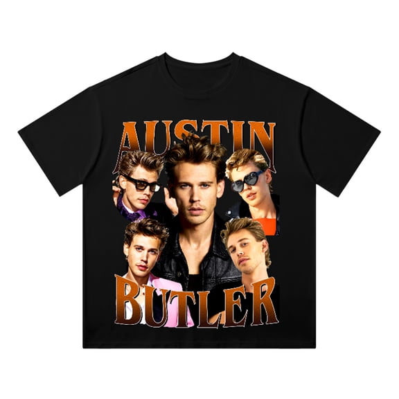Austin Butler Cotton T-shirt Casual Short Sleeved Fashion Tees Vintage 90s Shirts