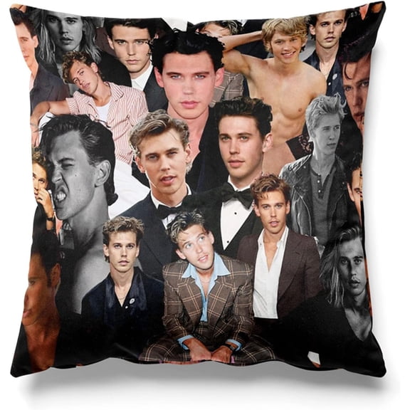 Austin Butler Photo Collage Square Throw Pillow Case Cushion Cover Pillowcase 18'''' x 18'''' (45cm x 45cm)