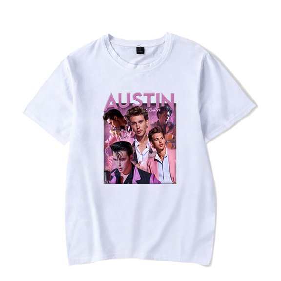 Austin Butler T-shirt Hip Hop Short Sleeve Unisex Crewneck Unique Tees Casual Tops