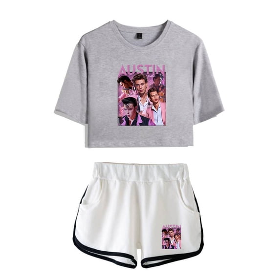 Austin Butler Tshirt&Shorts 2 Pieces Sets Women Clothing Unique Tops&Trousers Suit