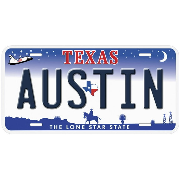 Austin Capital Of TX Flat Novelty Car License Plate