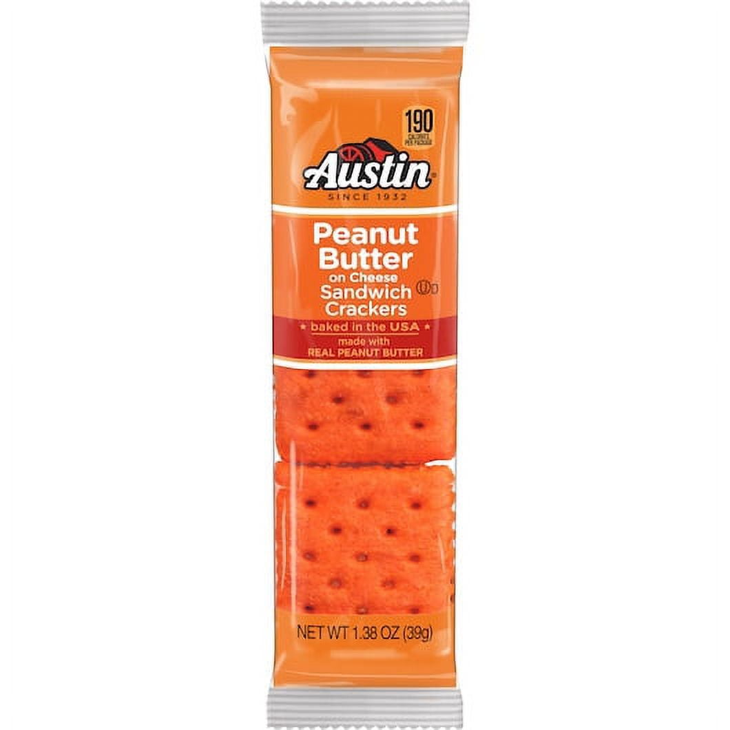 Austin Cheese Crackers With Peanut Butter, 1.38 Ounces, 12 per case