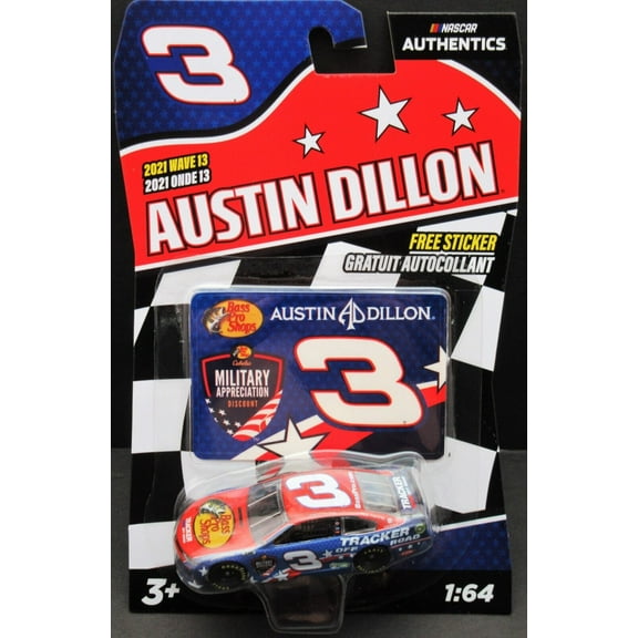 Austin Dillon ~ Auto Ins~ NASCAR Authentics ~ w/Sticker ~ Die Cast 1:64 Scale