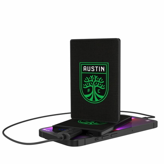 Austin FC Team Logo 2500 mAh Solid Design Credit Card Powerbank