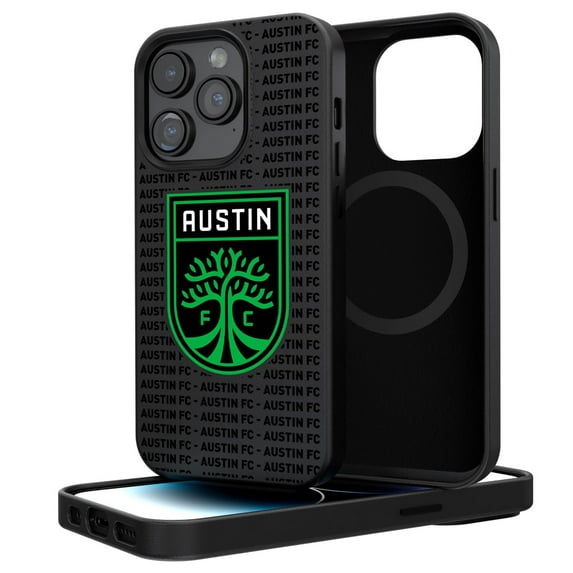 Austin FC Text Backdrop iPhone Magnetic Bump Case