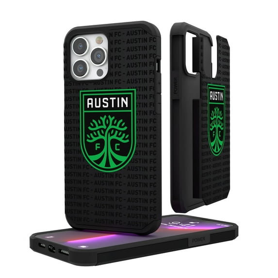 Austin FC iPhone Text Backdrop Rugged Case