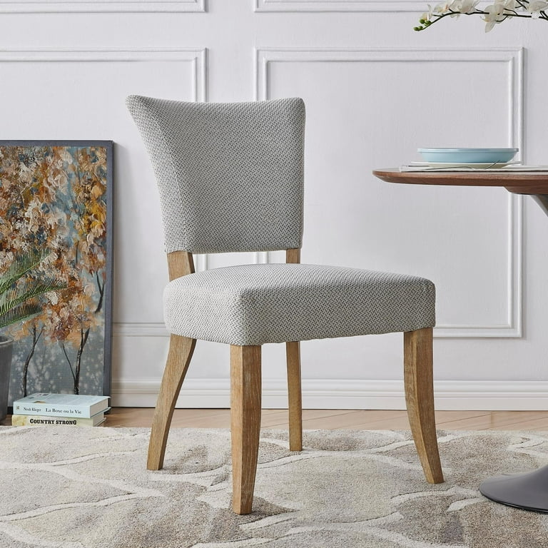 Amazon Upholstered Parsons Chairs With Skirts Grey Dining Room - Main Image