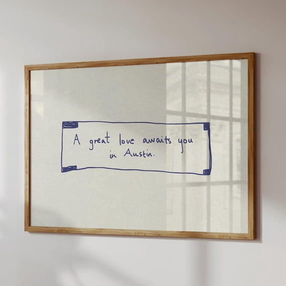 Austin Fortune Cookie Print: Trendy Texas Wall Art, Unframed Paper Poster 11x14in