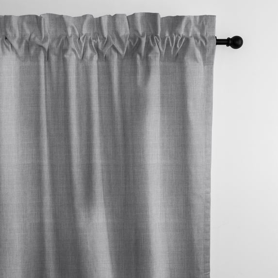 Austin Gray Pole Top Drapery Panel - Pair 50"x108"