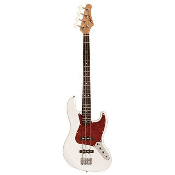 Austin Guitars AJB300WH Electric Bass White