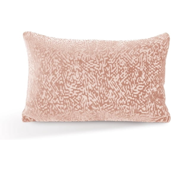 Austin Horn Classics Floral Pattern Cut Velvet Pillow Cover Only Set Of 2 Blush 13"X20"
