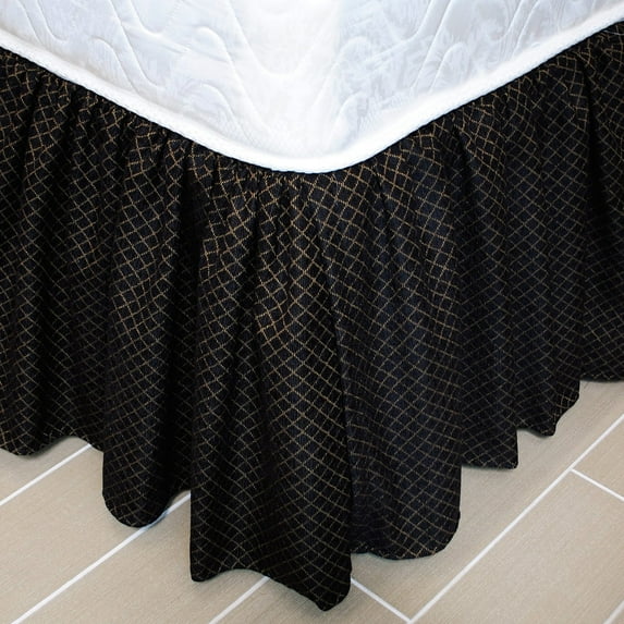 Austin Horn Classics Lismore Black Luxury Bed Skirt King