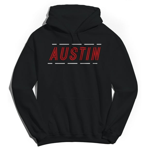 Austin Humor Graphic Black Men's Crewneck Sweatshirt Hoodie